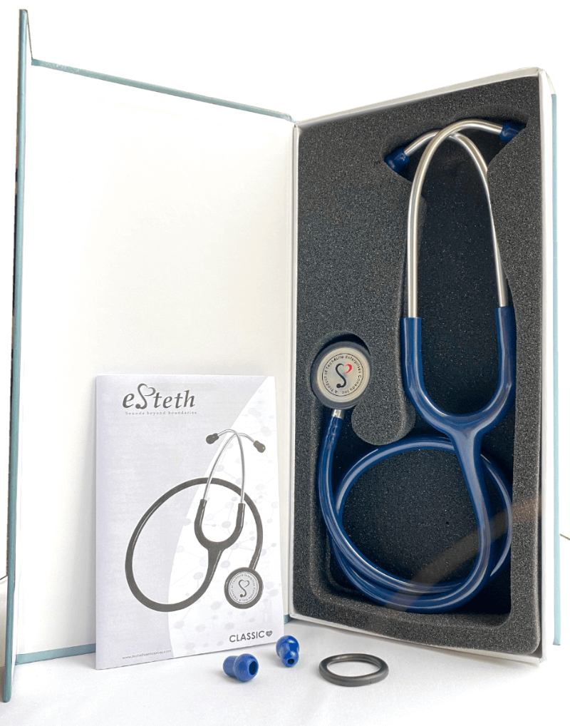 eSteth Classic Stethoscope - Sensitive Chest Piece for Monitoring